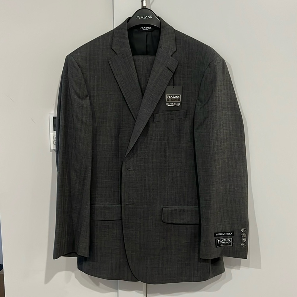 Patterned Gray Men's Suit